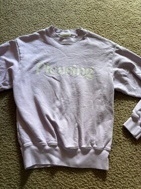Pleasing Harry Styles Purple Crewneck Pullover Sweatshirt, USA Made Size XS